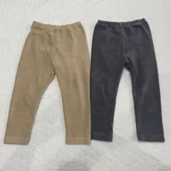 ユニクロ　コーデュロイ ベビーレギンス 2枚セット