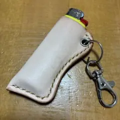 ライターケース（Bicスリム）　レザークラフト　ハンドメイド　キーホルダー　本革