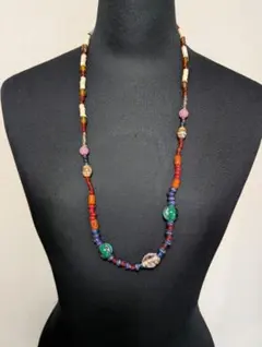インド 多色ビーズネックレス