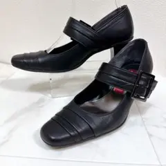 極美品 Espresso レザーパンプス メリージェーン 3E ウェッジソールのサムネイル