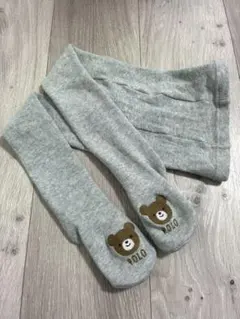 POLO baby ベビータイツ グレー クマ