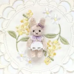 ✽ハニークリームのモールうさぎ✽襟付きスカートꕤ..˖*　モールアート