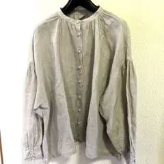 TSUHARU by SM2 リネン100%オーバーサイズバンドカラーシャツ