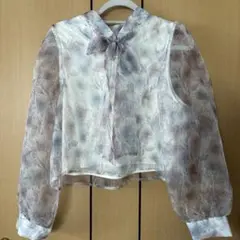 SpRay PREMIUM 花柄シアーブラウス 長袖のサムネイル