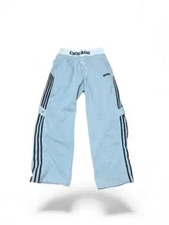 グレー ストライプ スウェットパンツ