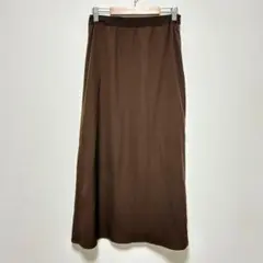 ローリーズファーム　ロングスカート　茶色　スリット　春夏秋　台形　F