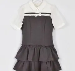 evelynドッキングティアードワンピース opチャコール