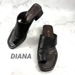 美品◾️DIANA レザー カバートングサンダル ブラック Lサイズ 日本製のサムネイル