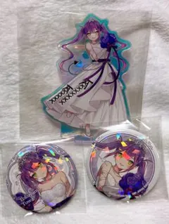 ホロライブ 一番くじ ウェディングドレススタイル 缶バッジ　アクスタ　常闇トワ