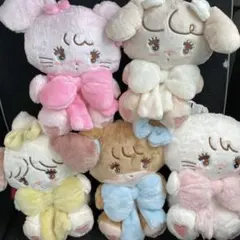 mikko　characters 抱きしめおリボンぬいぐるみ 5点コンプリート