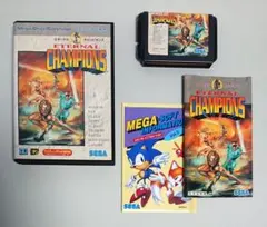 【動作確認済】エターナルチャンピオンズ MD用ソフト 箱・説明書・チラシ