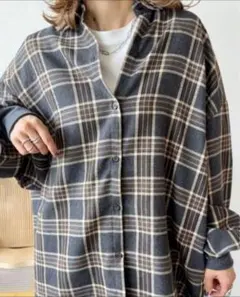 【新品】しまむら起毛チェックシャツmayoさんコラボ