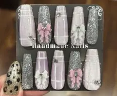 No.103❤️マグネットネイル*バレリーナ型Mサイズ【現品のみ】