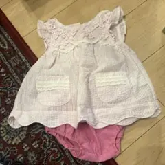エスケープ　フリル付きピンクワンピース 95cmのサムネイル