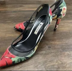 Diana 花柄 ハイヒール クリアパネル　24cm