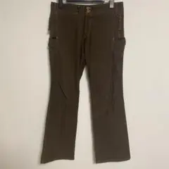 Kolwin コルウィン ブラウン フレアパンツ サイドポケット付き 9号
