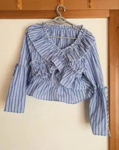 しまむら　フリルブラウス　Lサイズ