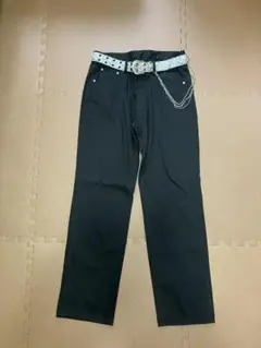 黒のストレートパンツ サイズ3 ベルト付き