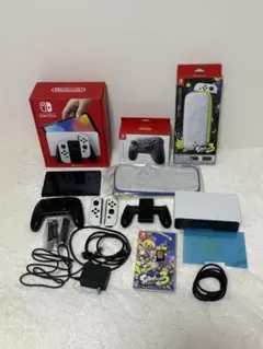 極美品Switch有機ELホワイト★純正プロコン★スプラ3★レシート付★迅速発送