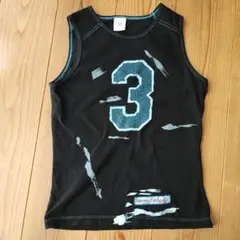 ARMANI EXCHANGE　ブラック タンクトップ 数字3プリントのサムネイル