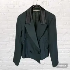11694 ジュンコシマダ49AV. ダブルブレスジャケット M グリーン 古着