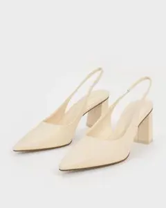 【美品】CHARLES & KEITH スリングバックパンプス