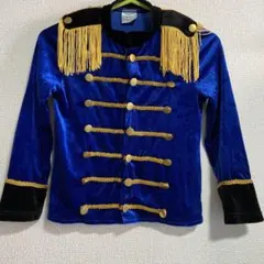 ナポレオンジャケット100〜110㎝発表会撮影会青い軍服コスチュームベロア