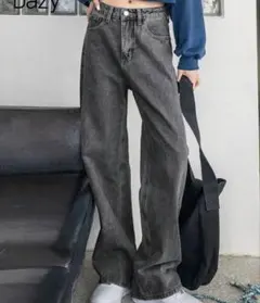 SHEIN DAZY スノーウォッシュストレートジーンズ