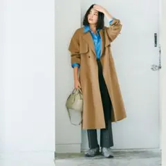 美品 ロートレアモン CASHPAD ハーフコート チェスター 洗える
