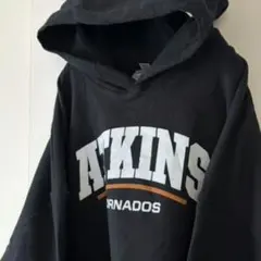 ギルダン ATKINS TORNADOS パーカー 2XL ブラック 黒 古着