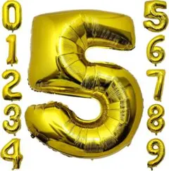 大きい 数字5 バルーン バースデー パーティー 風船 100cm