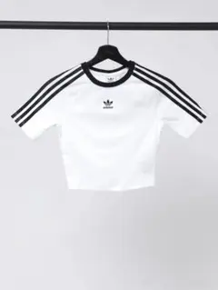 完売品★【adidas】3 S BABY TEE クロップドTシャツ