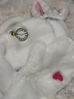 不思議の国のアリス　白うさぎ　マフラーキャップ　ディズニー