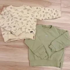 petit main 恐竜柄トレーナーセット