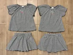 【美品】バースデイ　セットアップ　半袖　半ズボン　姉妹　双子　110のサムネイル