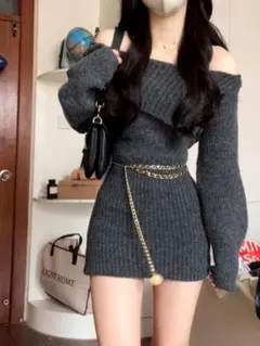 春のお出かけに♡ミニ丈ワンショルダーセクシーワンピース