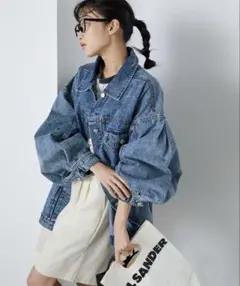 オーバーサイズ2wayシルエットデニムジャケット