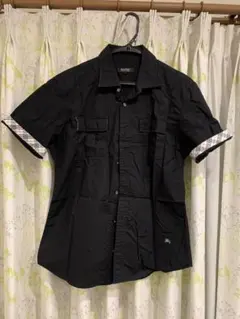 BURBERRY BLACK LABEL シャツ　ブラック　サイズ2