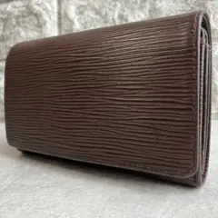 希少✨美品✨ルイヴィトン エピ ポルトモネ ビエ トレゾール ダークブラウン系のサムネイル