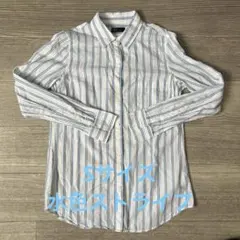 GAP ギャップ コットン　リネン　ストライプ シャツ 長袖S