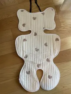クマ刺繍　ベビーカー　チャイルドシートパッド