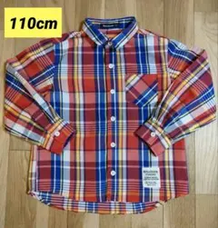 ムージョンジョン チェック柄 長袖　シャツ 110cm