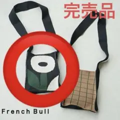 フレンチブル　フラワーショルダーバッグ ニット 花 ジャガード編み　ゆべし