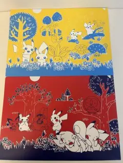 ポケモンセンター限定　ピカチュウ クリアファイル A4サイズ 2枚セット