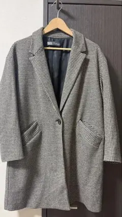 ZARA チェック柄 コート Lサイズ
