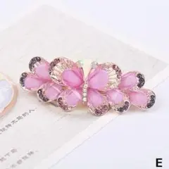 バレッタ　バタフライ　パープル　E