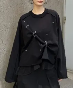 Ameri♡ EYELET ARRANGEMENT SWEAT TOPのサムネイル