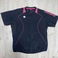 DESCENTE ブラック/ピンク ウォームアップウェア