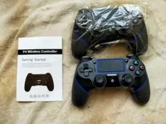 PS4 ワイヤレスコントローラー ブラック/ブルー 難アリ