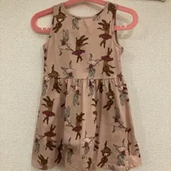 H&M バレリーナウサギ柄ノースリーブワンピース